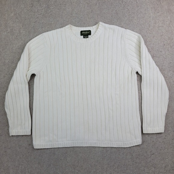 Eddie Bauer Other - Vintage Eddie Bauer Heritage Men's Small Cream Cable Knit Fisherman Sweater